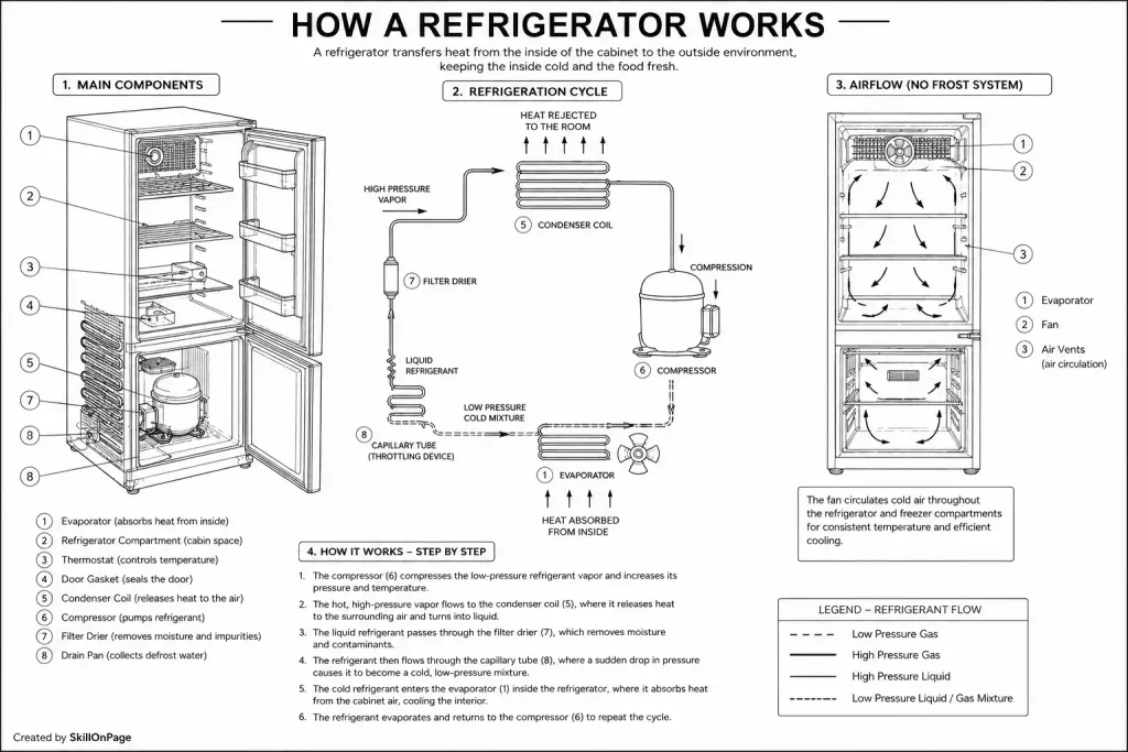 how does a refrigerator work